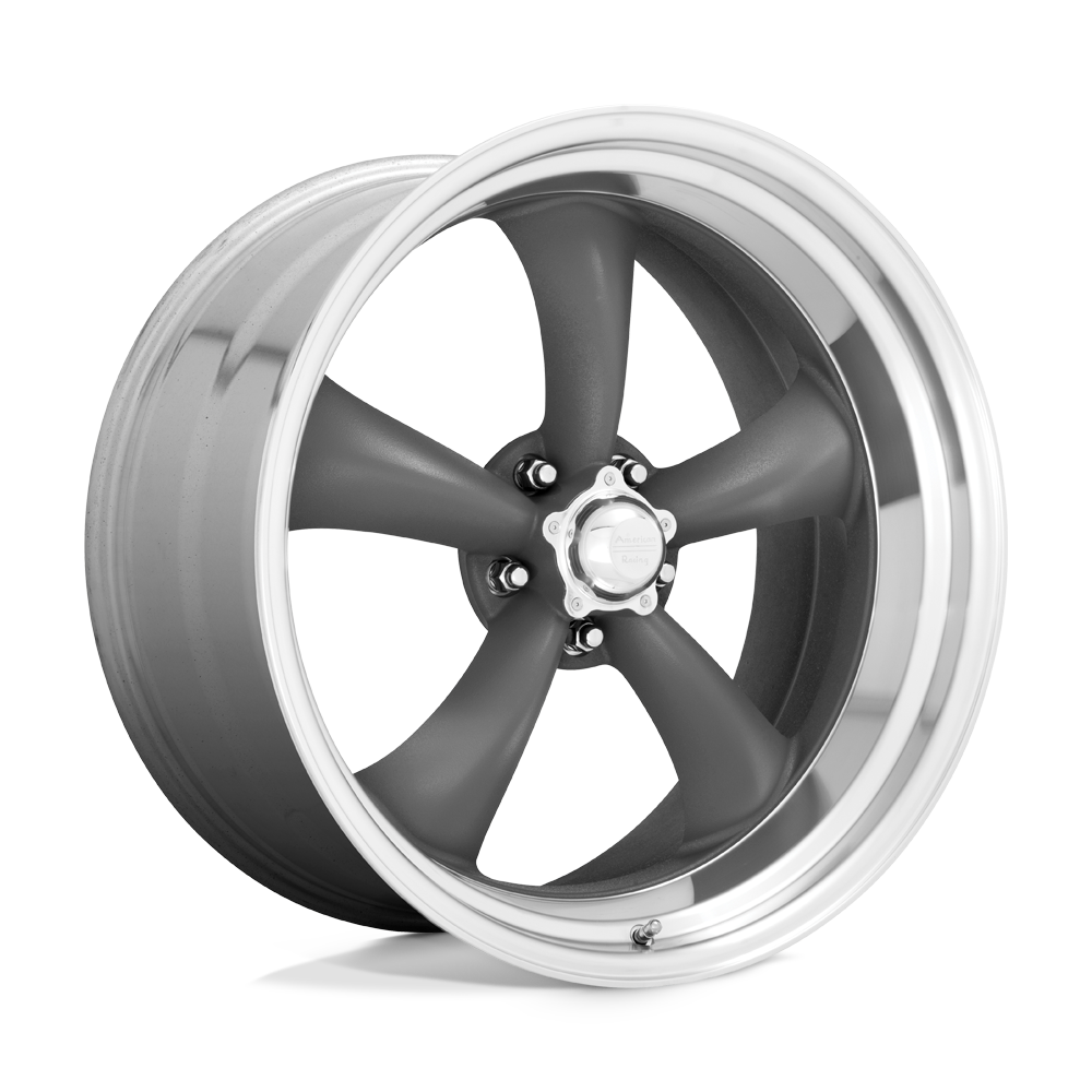 American Racing Torq Thrust II, 1 Piece, Gray/Machined Lip, 15x8, 4.50" Backspace
