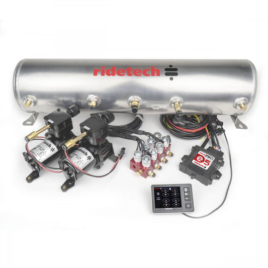 RideTech RidePro E5 Air Ride Suspension Control System | 5 Gallon Dual Compressor-1/4″ Valves