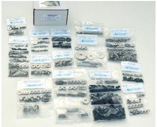 Totally Stainless 67-69 Camaro Body Bolt Kit, Indented Hex Head