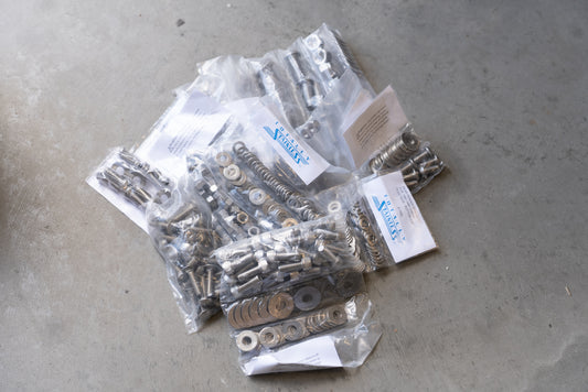 Totally Stainless 1957 Chevrolet Tri-five Sedan Body Bolt Kit, indented Hex Head