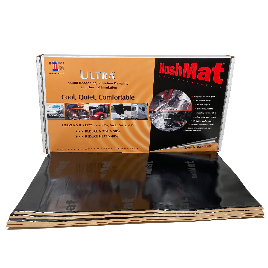 Hushmat Bulk Kit - Automotive Sound Deadening and Thermal Insulation, Black