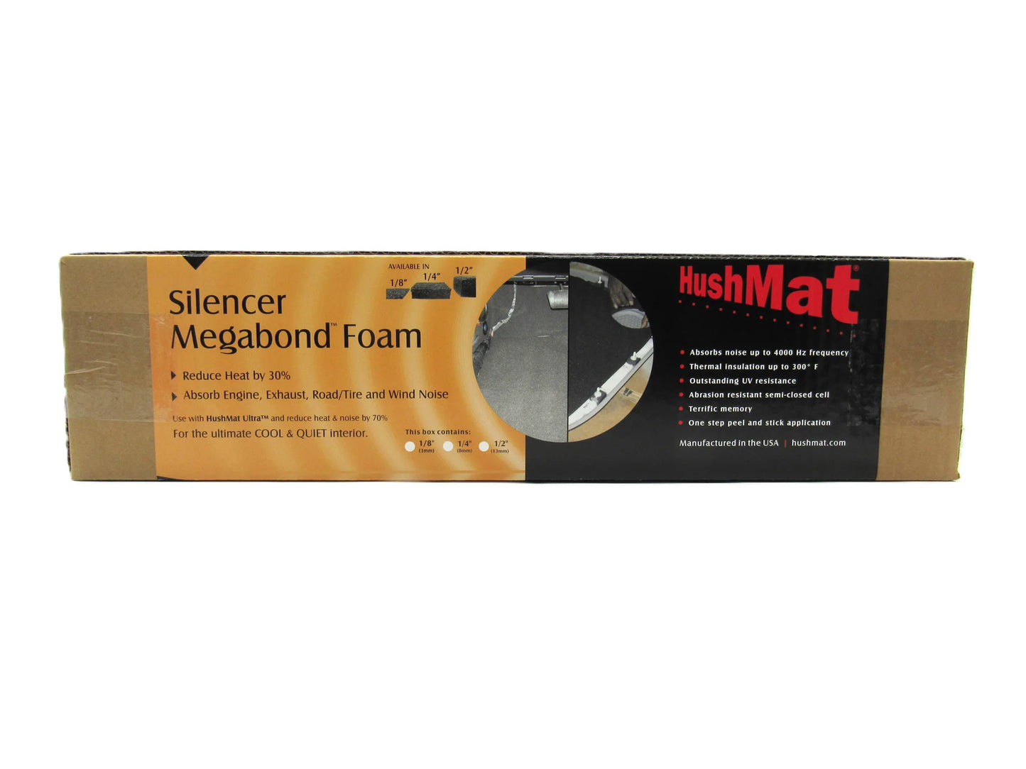 HushMat Silencer Megabond 1/4" Thick Sound Deadening & Thermal Insulation Foam - 11.5 Sq Ft.