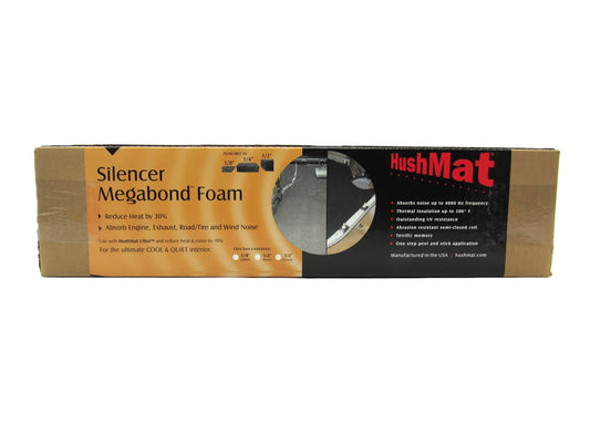 HushMat Silencer Megabond 1/4" Thick Sound Deadening & Thermal Insulation Foam - 11.5 Sq Ft.