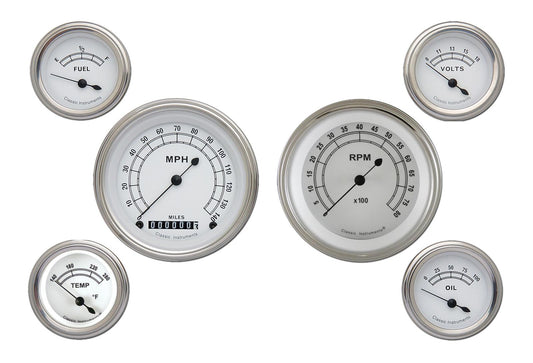 Classic Instruments Classic White Series Gauge Sets