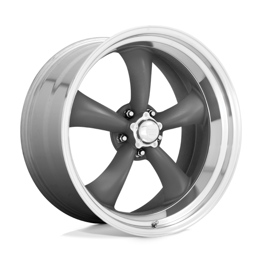 American Racing Torq Thrust II, 1 Piece, Gray/Machined Lip, 15x7, 3.76" Backspace