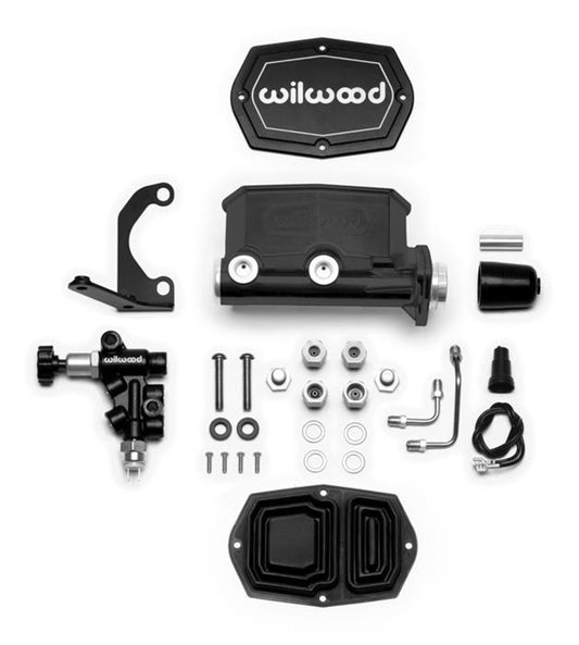 Wilwood Aluminum Tandem Compact Master Cylinder Kits - 1.12 Bore
